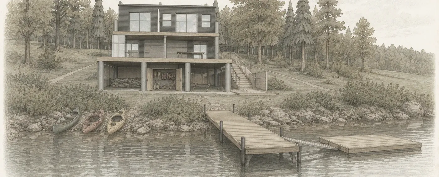 The Waterfront, as drawn for the build