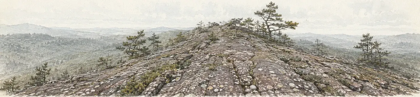 Illustration of the Bearfort ridge above Terrace Pond
